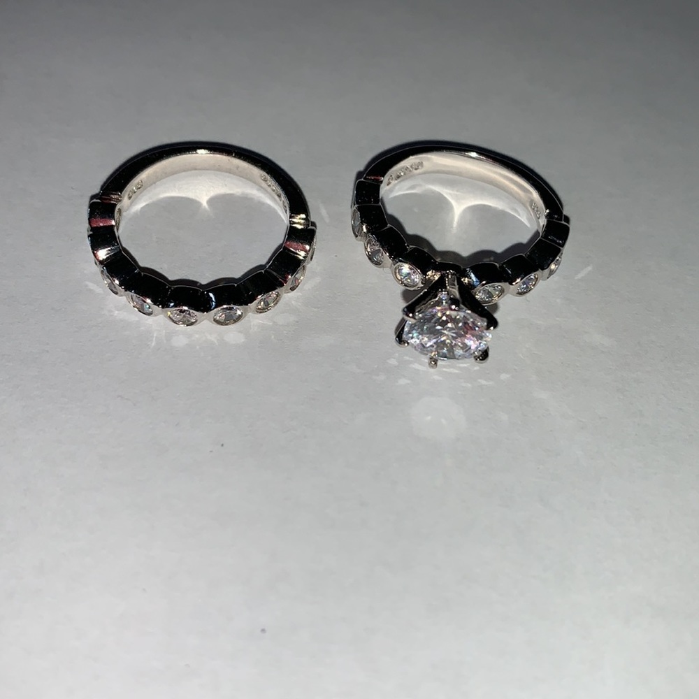 Ring set - Sterling Silver - Size 5 - Picture 5 of 6